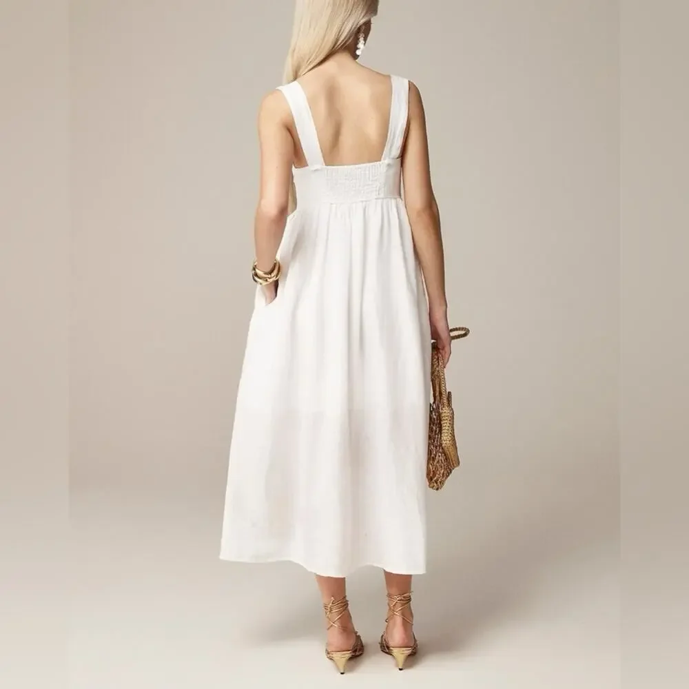 J. Crew White Linen Dress Linen NWT NEW 20 - Picture 10 of 10